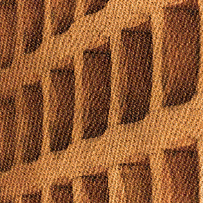 Patterned Neon Orange Rug, pat3942org