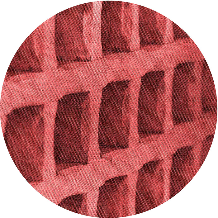 Square Patterned Orange Rug, pat3942rd