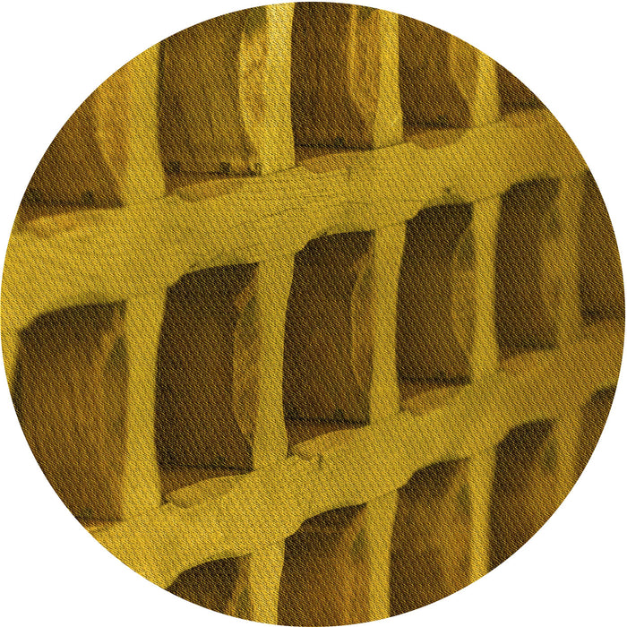 Square Machine Washable Transitional Dark Bronze Brown Rug in a Living Room, wshpat3942yw