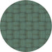Square Patterned Sea Green Rug, pat3943lblu