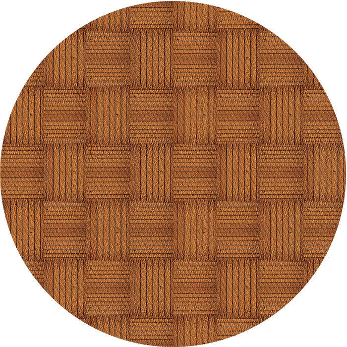 Square Patterned Neon Orange Rug, pat3943org