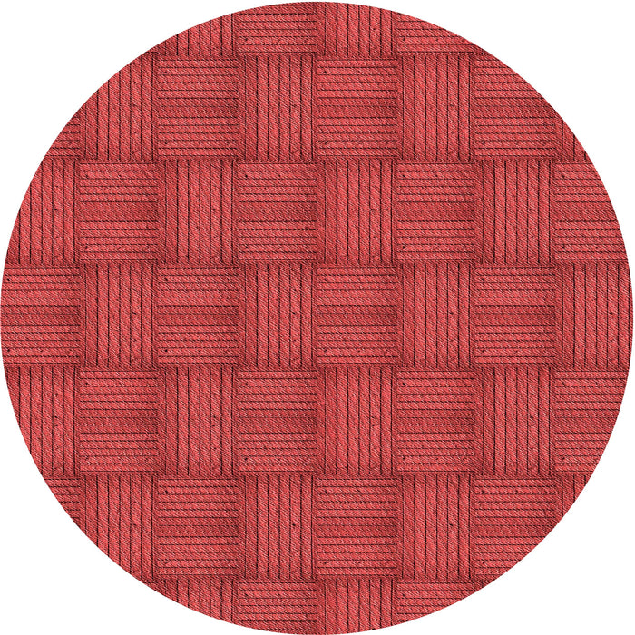Square Patterned Red Rug, pat3943rd