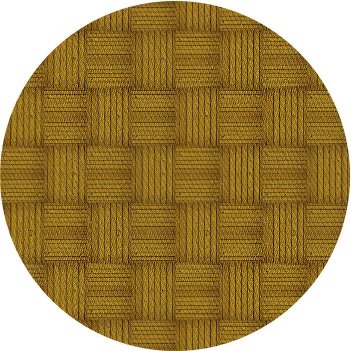 Square Machine Washable Transitional Dark Bronze Brown Rug in a Living Room, wshpat3943yw