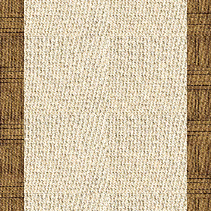 Machine Washable Transitional Vanilla Gold Rug, wshpat3944brn