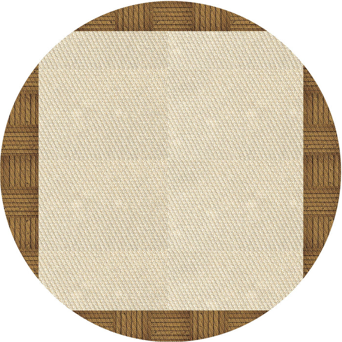 Square Patterned Vanilla Gold Rug, pat3944brn