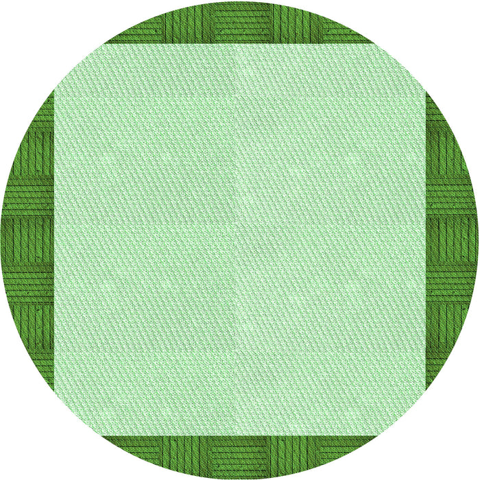 Square Patterned Dark Lime Green Rug, pat3944grn