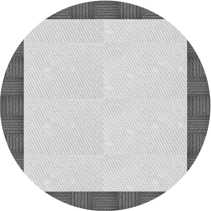 Square Machine Washable Transitional Silver Gray Rug in a Living Room, wshpat3944gry