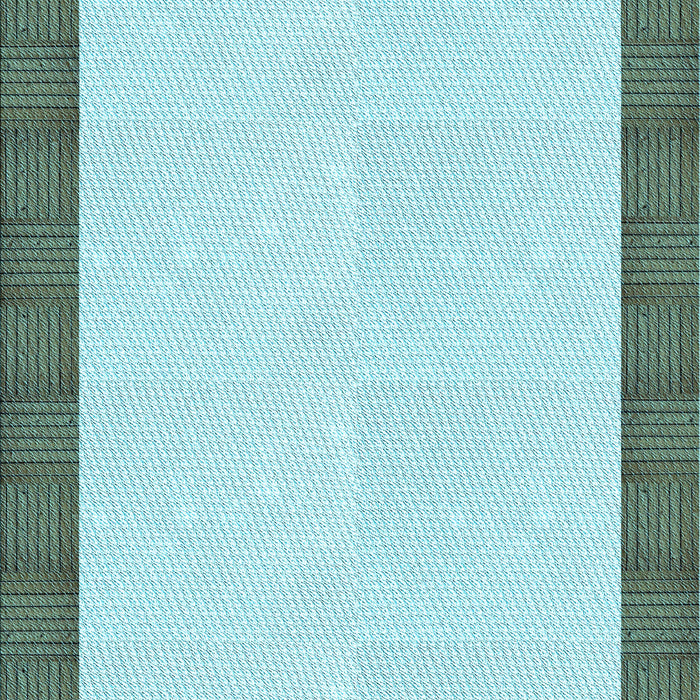 Machine Washable Transitional Green Rug, wshpat3944lblu