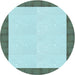 Square Patterned Sea Green Rug, pat3944lblu