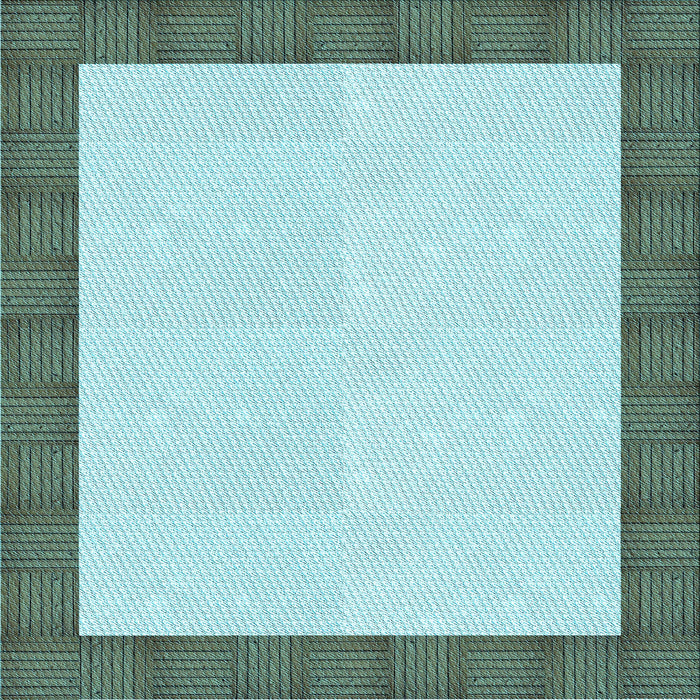 Round Patterned Sea Green Rug, pat3944lblu