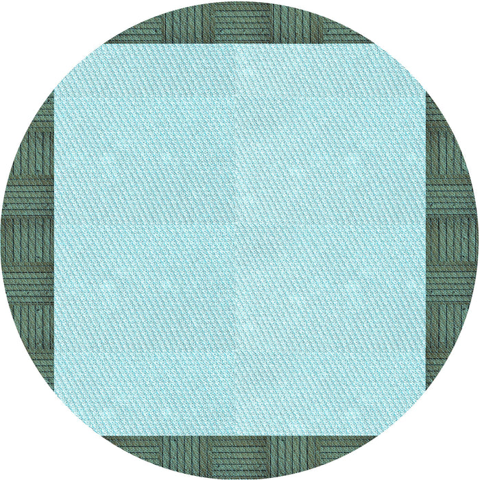 Square Machine Washable Transitional Green Rug in a Living Room, wshpat3944lblu