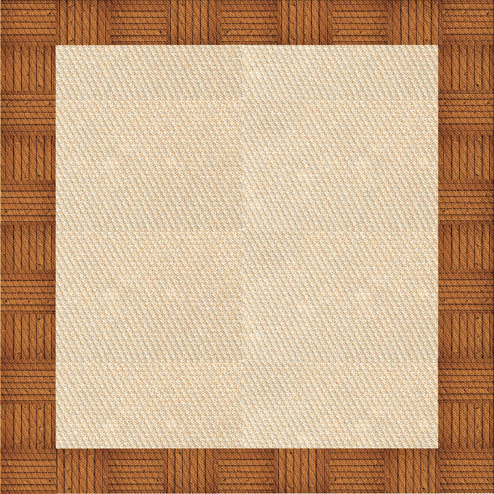 Round Patterned Orange Rug, pat3944org