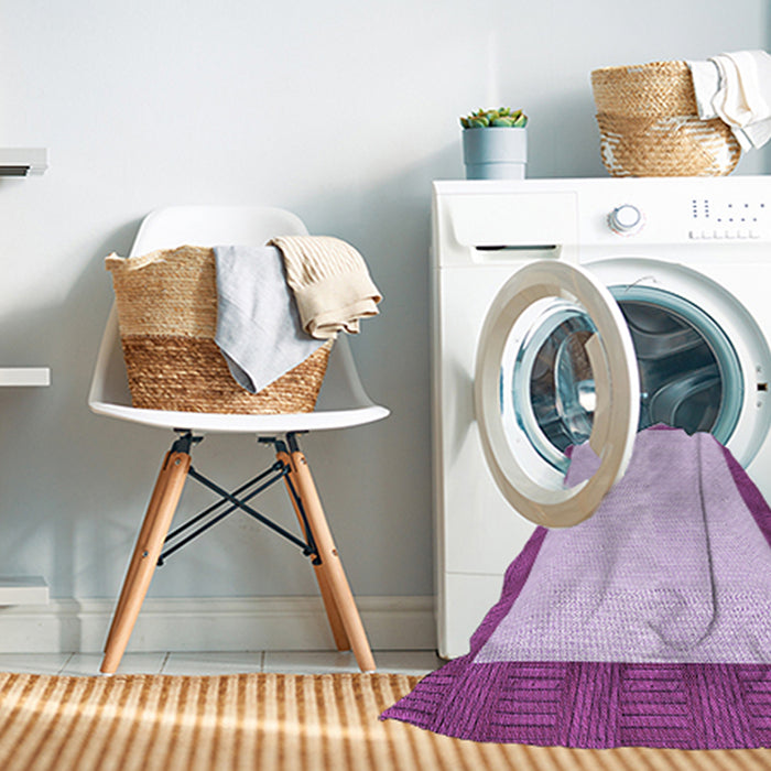 Machine Washable Transitional Blossom Pink Rug in a Washing Machine, wshpat3944pur