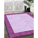 Machine Washable Transitional Blossom Pink Rug in a Family Room, wshpat3944pur