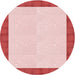 Square Patterned Light Red Pink Rug, pat3944rd