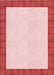 Machine Washable Transitional Light Red Pink Rug, wshpat3944rd