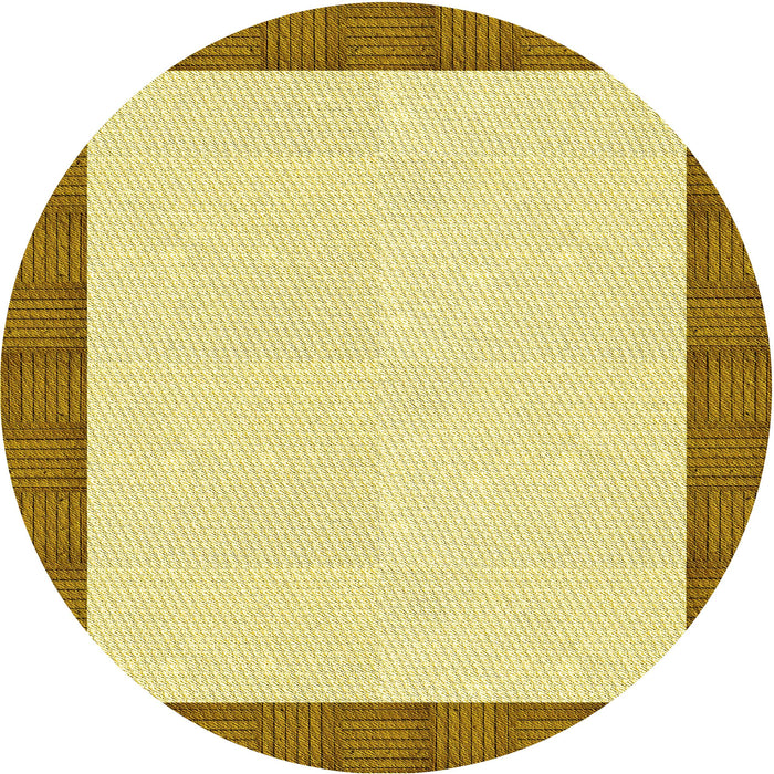Square Patterned Dark Golden Brown Rug, pat3944yw