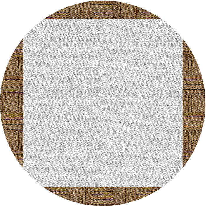 Sideview of Patterned Brown Novelty Rug, pat3944