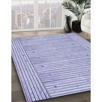 Patterned Periwinkle Purple Rug, pat3945blu