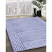 Patterned Periwinkle Purple Rug in Family Room, pat3945blu