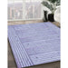 Machine Washable Transitional Periwinkle Purple Rug in a Family Room, wshpat3945blu