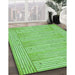 Patterned Emerald Green Rug in Family Room, pat3945grn