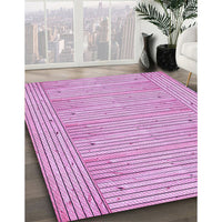 Patterned Pastel Purple Pink Rug, pat3945pur