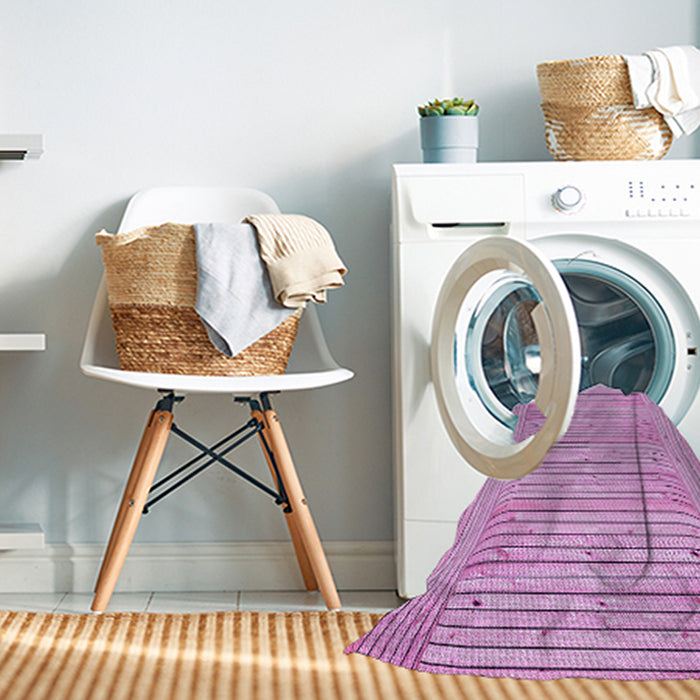 Machine Washable Transitional Pastel Purple Pink Rug in a Washing Machine, wshpat3945pur