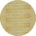 Sideview of Patterned Mustard Yellow Novelty Rug, pat3945