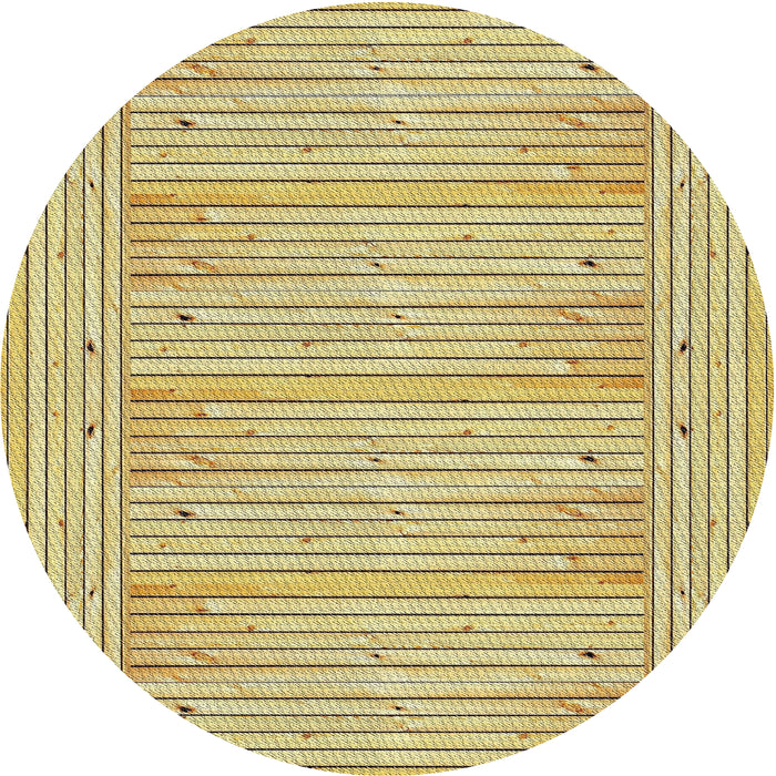 Square Machine Washable Transitional Mustard Yellow Rug, wshpat3945