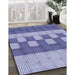 Machine Washable Transitional Deep Periwinkle Purple Rug in a Family Room, wshpat3946blu