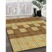 Machine Washable Transitional Saddle Brown Rug in a Family Room, wshpat3946brn