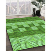 Patterned Emerald Green Rug, pat3946grn