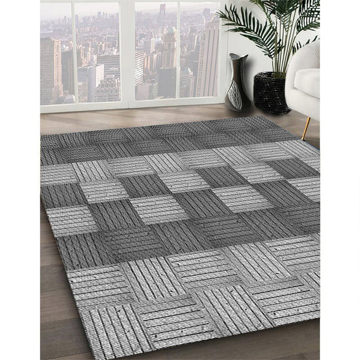 Patterned Gray Rug in Family Room, pat3946gry