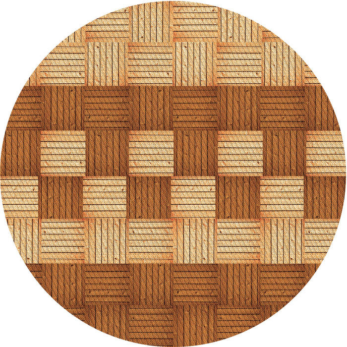 Square Patterned Orange Rug, pat3946org