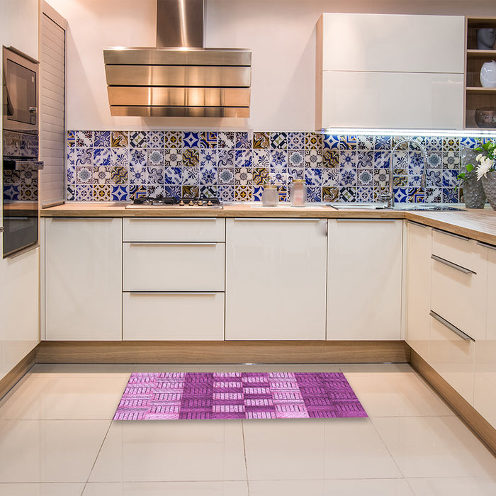 Patterned Violet Purple Rug in a Kitchen, pat3946pur