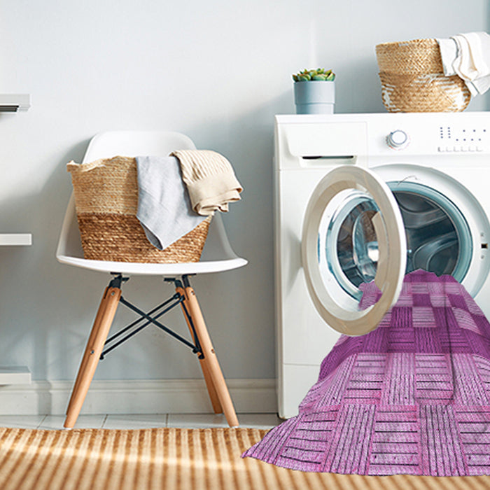 Machine Washable Transitional Violet Purple Rug in a Washing Machine, wshpat3946pur