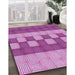 Machine Washable Transitional Violet Purple Rug in a Family Room, wshpat3946pur