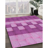 Patterned Violet Purple Rug, pat3946pur
