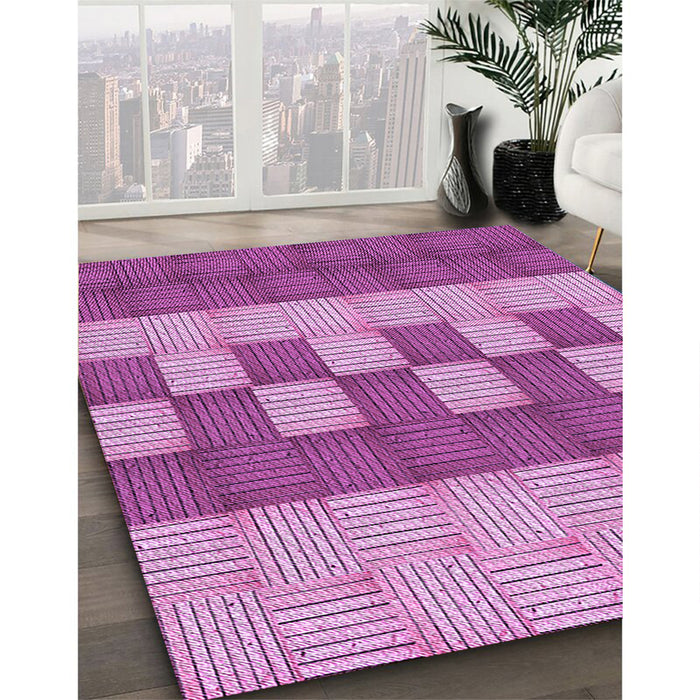 Patterned Violet Purple Rug in Family Room, pat3946pur