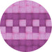 Square Machine Washable Transitional Violet Purple Rug in a Living Room, wshpat3946pur