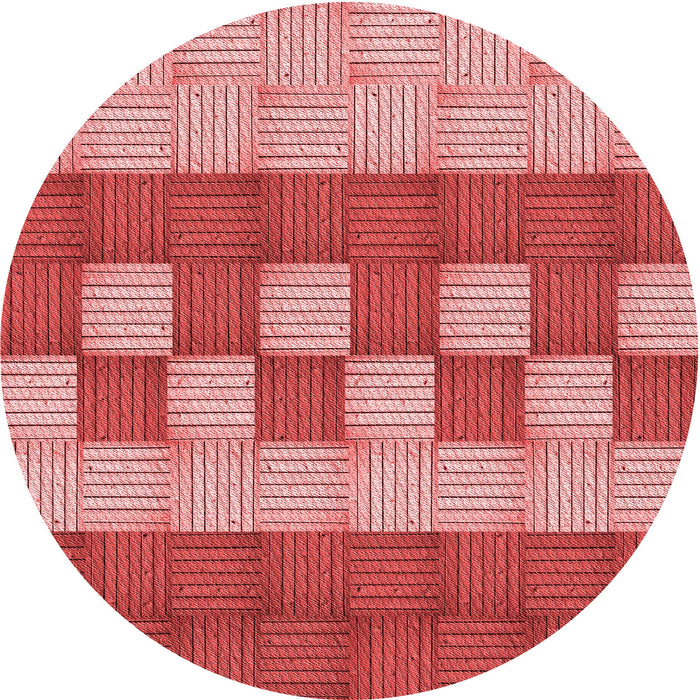 Square Patterned Light Coral Pink Rug, pat3946rd