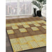 Machine Washable Transitional Saddle Brown Rug in a Family Room, wshpat3946