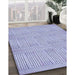 Patterned Periwinkle Purple Rug in Family Room, pat3947blu