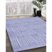 Machine Washable Transitional Periwinkle Purple Rug in a Family Room, wshpat3947blu