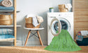 Machine Washable Transitional Emerald Green Rug in a Washing Machine, wshpat3947grn