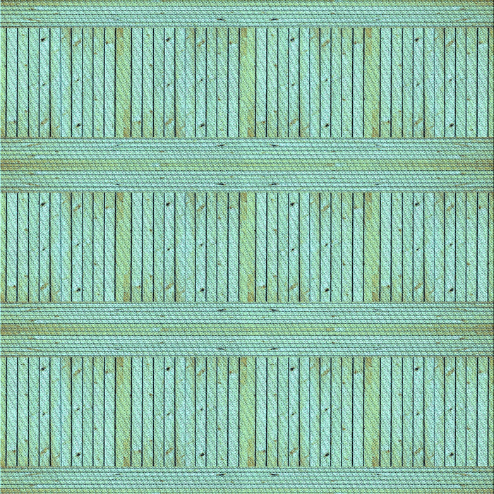 Round Patterned Medium Sea Green Rug, pat3947lblu