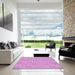 Machine Washable Transitional Pastel Purple Pink Rug in a Kitchen, wshpat3947pur
