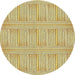 Sideview of Patterned Mustard Yellow Novelty Rug, pat3947