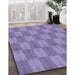 Patterned Purple Mimosa Purple Rug in Family Room, pat3948blu